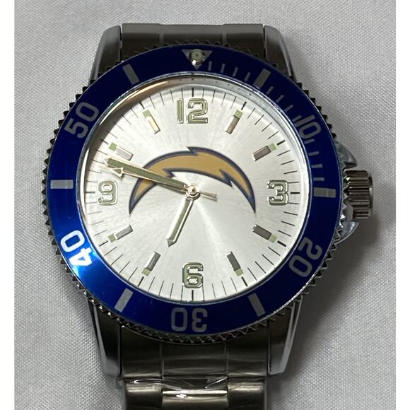 Los Angeles Chargers Sparo Key Style Men's Sports Watch Metal Band - Picture 1 of 4